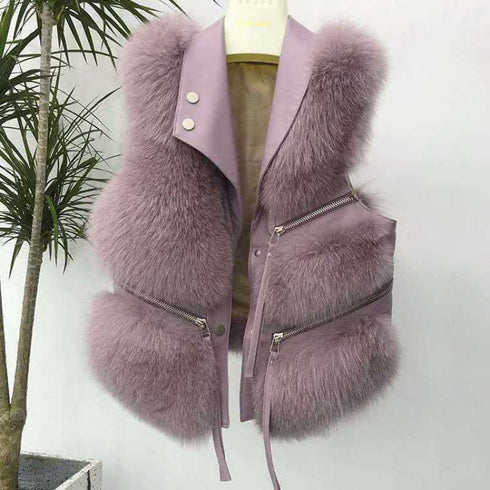 Women's Leather Vest Jacket Winter New Korean Version - ROUTINE FASHION